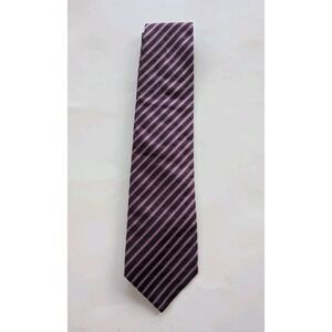 KENZO HOMME Silk Tie Mens Purple Stripe Classic Made In Italy